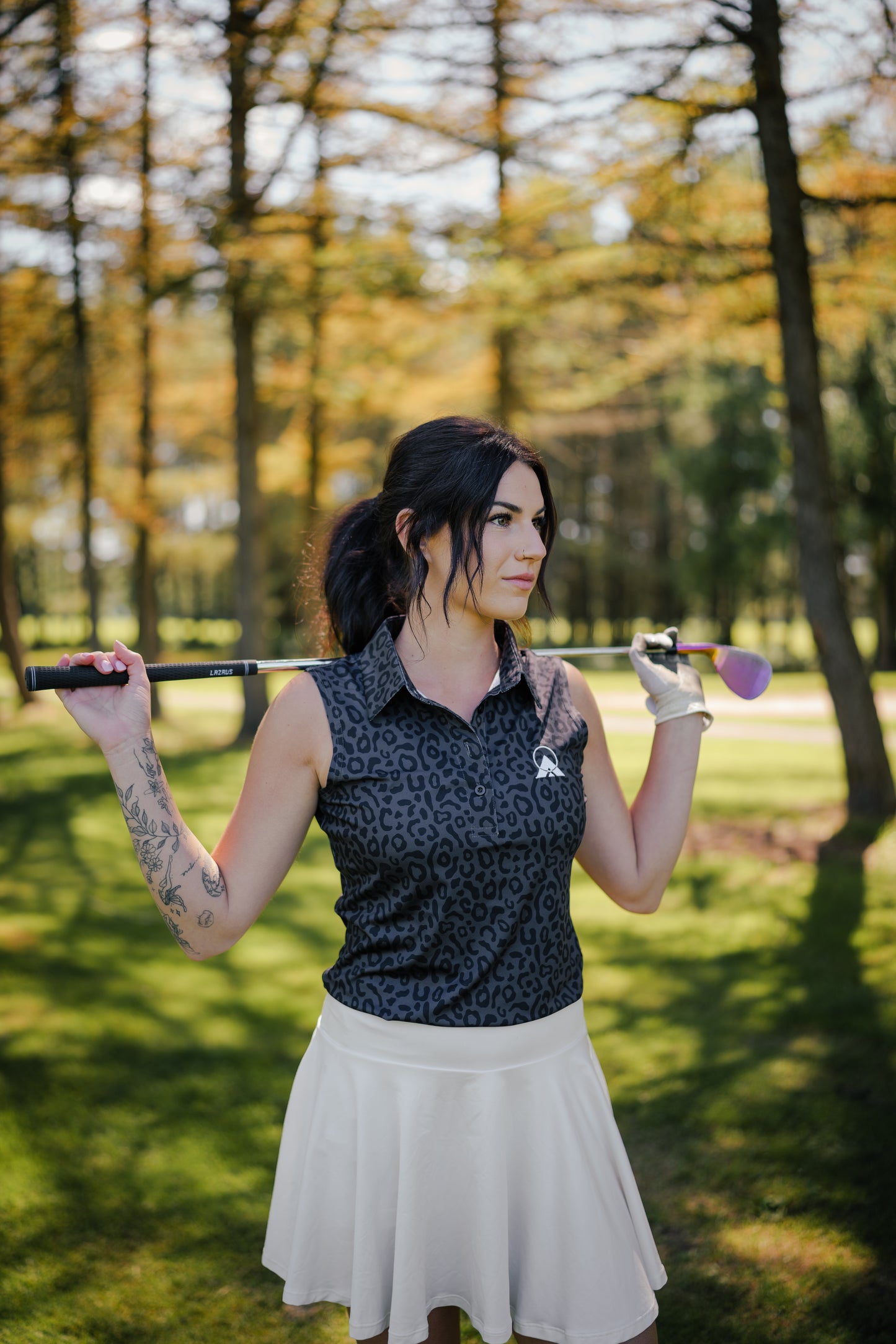 (WOMENS) CHEETAH NOIR POLO
