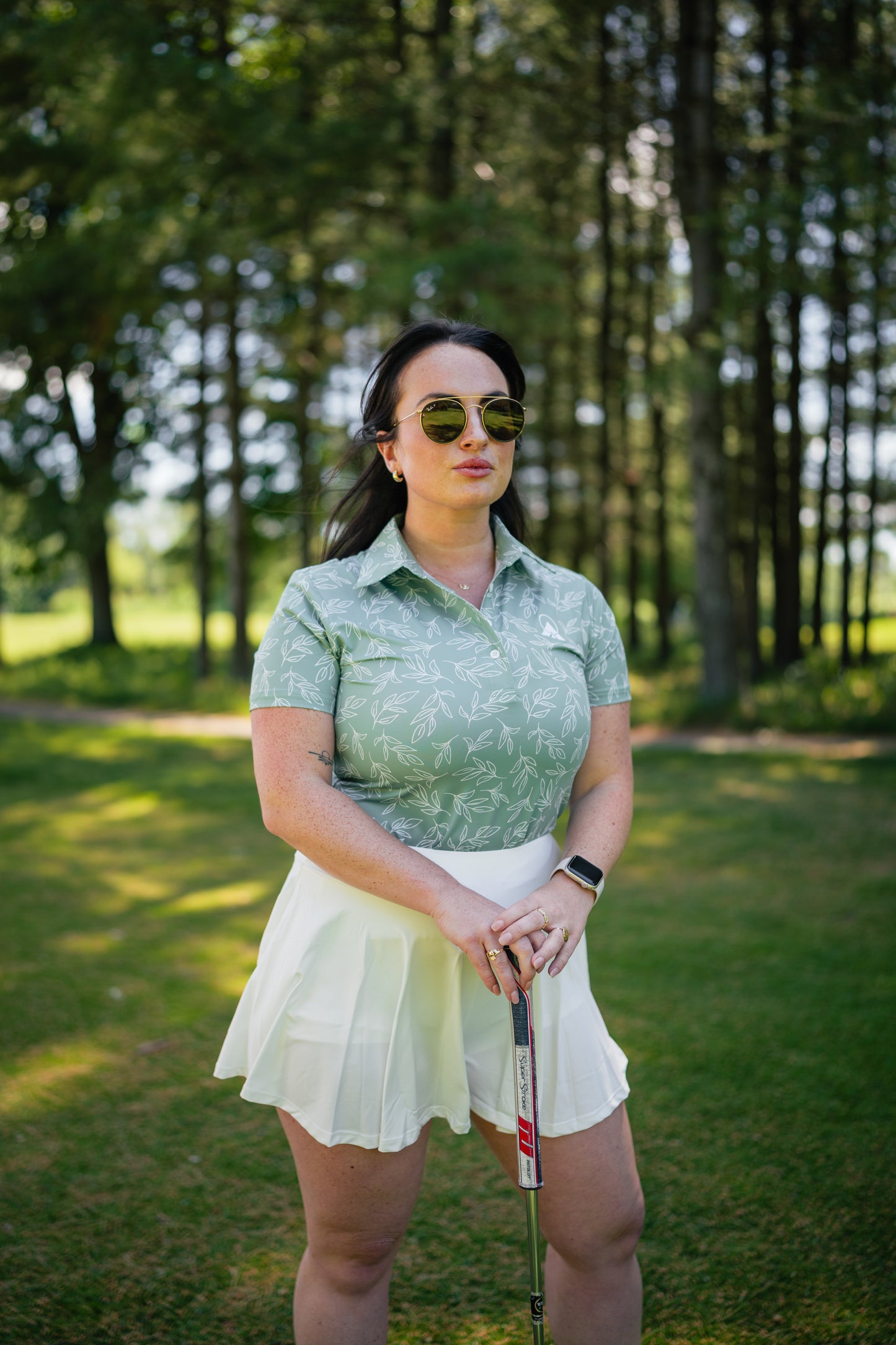 (WOMENS) GREEN LEAF POLO