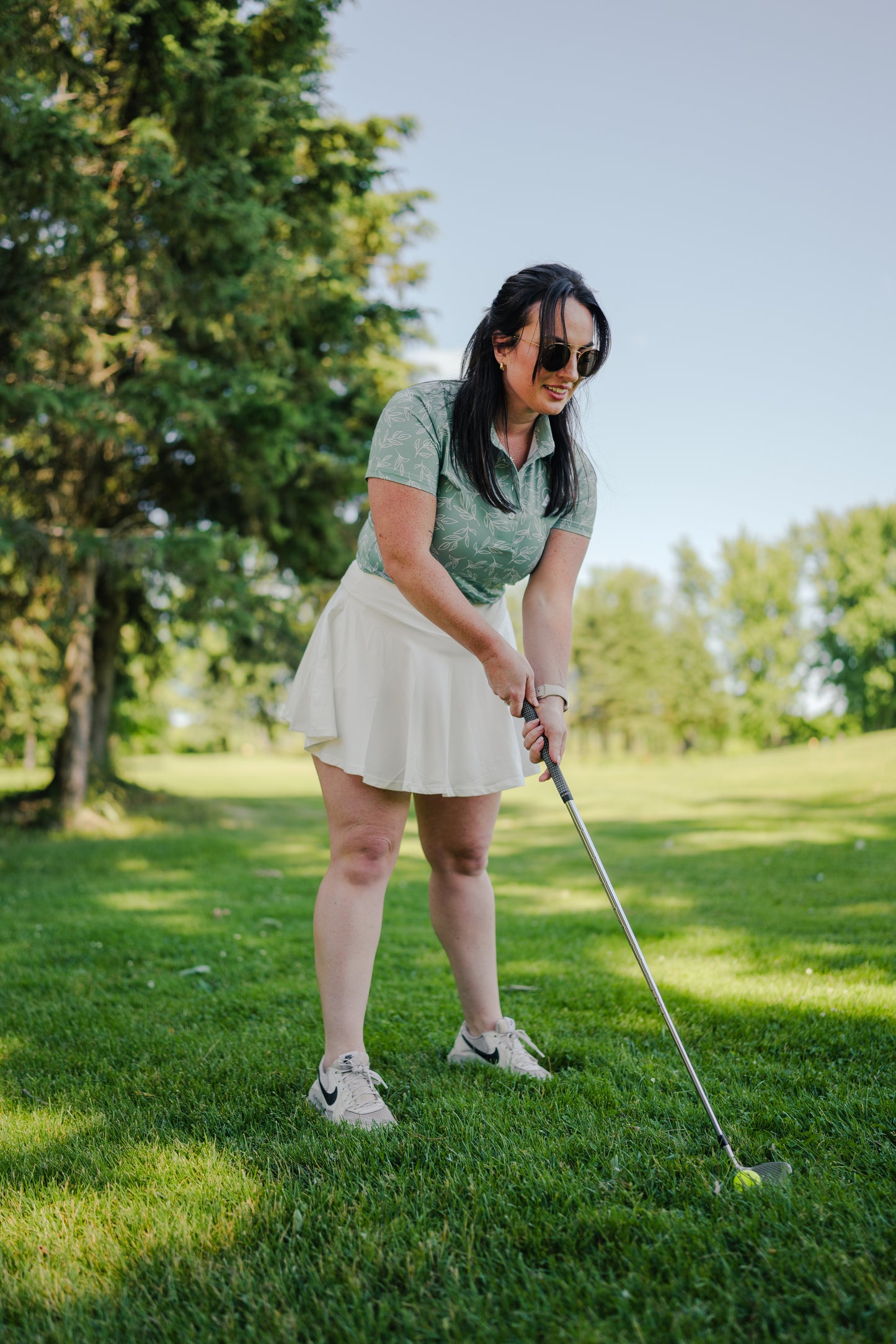 (WOMENS) GREEN LEAF POLO